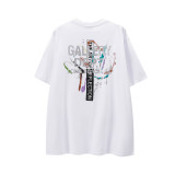 Letter printed loose fitting short sleeved T-shirt