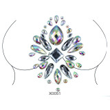 Acrylic breast patch diamond chest patch diamond pentagram breast patch