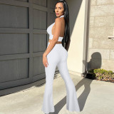 Two piece set of high pit wide leg pants