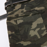 Spliced contrast color fake pocket with cornhole hollow strap zipper, non-standard chest wrap vest