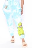 Tie dyed casual sportswear pants with loose waist and leggings