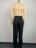 Sports casual stretch thickened plush leg length pants