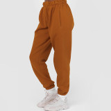 Sports casual stretch thickened plush leg length pants