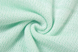 Hollow knit tassel wrap hip skirt