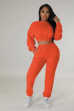 Fashion casual sweater set solid color two-piece set