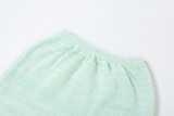 Hollow knit tassel wrap hip skirt