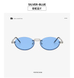 Oval metal sunglasses