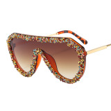 Rhinestone personalized one-piece sunglasses