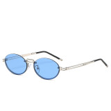 Oval metal sunglasses