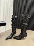 Pointed thin heeled high heeled boots
