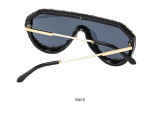 Rhinestone personalized one-piece sunglasses