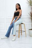 Stretch washed contrasting jeans