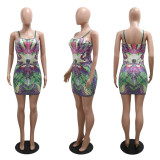 A-line dress with straps and buttocks
