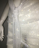 Mesh flash diamond fishing net tight skirt