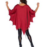 Black Spider Web Cloak Dress Party Role Playing Cape Top
