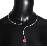Water Diamond Necklace Full of Diamond Droplets Pendant Necklace