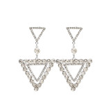 Diamond Inverted Triangle Earring Pendant