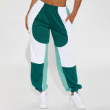 Loose fitting sports pants with elastic waistband and closed leg casual pants