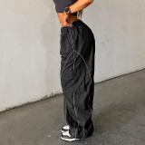 Versatile loose casual pants with wide legs