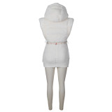 Short skirt vest imitation fur cotton suit