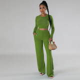 Casual top and pants set two-piece set