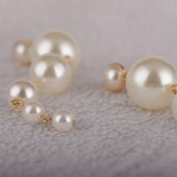 String pearl earrings Baroque long earrings