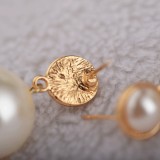 String pearl earrings Baroque long earrings