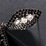 Water drop earrings with diamond embellishments Water diamond earrings
