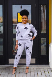Fashion casual offset star two-piece set