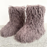 Y2K medium length boots fur snow boots