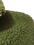 Woolen fleece three-dimensional bag, work bag, open bag zipper set