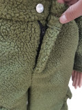 Woolen fleece three-dimensional bag, work bag, open bag zipper set