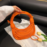 Weaving and knotting bags with multiple colors, popular crossbody handbags