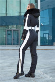 Leisure sports hooded skiing suit, warm jumpsuit, cotton jacket