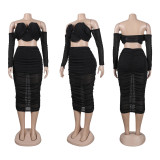Two Sets of Nightclub Uniforms with Pleated Skirts