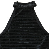 Round Neck Sleeveless Buttocks Wrapped A-line Sexy Dress