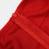Shoulder Sleeve Sequin Patchwork Straight Tribute Fabric Slim Fit Jumpsuit