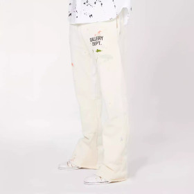 Hand-painted Ink Splashing Graffiti Patchwork Contrasting Color Pants