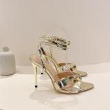 High Heeled Roman Lace Cross Pointed Thin Heeled Sandals