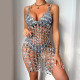 Nightclub Mirror Glitter Backless Women's Dress