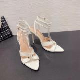 High Heeled Roman Lace Cross Pointed Thin Heeled Sandals