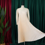 Folded Long V-neck Beach Strap Dress