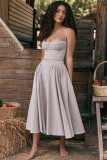 Solid Color Camisole Dress