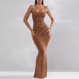 Bright Diamond Sexy Camisole Mermaid Long Dress