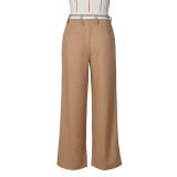 Suit Pants with Loose Collar and Straight Leg Wide Leg Pants