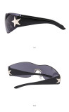 Y2K Sunglasses Integrated Sunshade Sunglasses Pentagonal Star Glasses