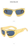 Y2K Personalized Bubble Sunglasses with Hip-hop Concave Design Sunglasses