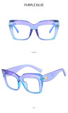 Large Frame Anti Blue Light Glasses Frame Box Cat's Eye Glasses