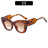 Color Blocking Fashionable Cat Eye Sunglasses