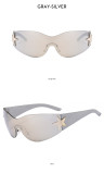 Y2K Sunglasses Integrated Sunshade Sunglasses Pentagonal Star Glasses